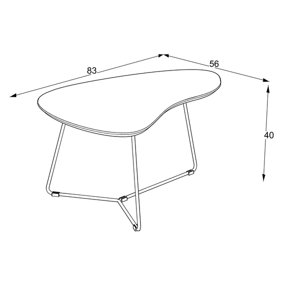 Set Masute Cafea TUSSEY, MDF, Cosmos High Gloss/Senkron picture - 4