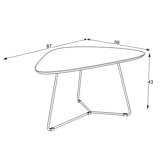 Set Masute Cafea TUSSEY, MDF, Cosmos High Gloss/Senkron picture - 5