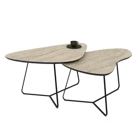 Set Masute Cafea TUSSEY, MDF,Travertin