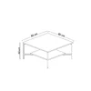 Set Mobilier Living Line Set, 180x30x48 cm - Alb/Negru picture - 12