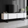 Set Mobilier Living Luxe, 2 piese -  180x30x50 cm - Alb/Negru picture - 5
