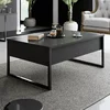 Set Mobilier Living Luxe, 2 piese, 180x30x50 cm - Antracit/Negru picture - 3