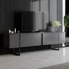 Set Mobilier Living Luxe, 2 piese, 180x30x50 cm - Antracit/Negru picture - 4