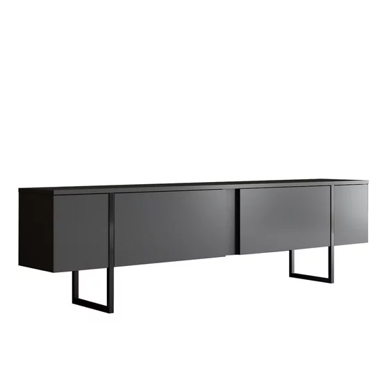 Set Mobilier Living Luxe, 2 piese, 180x30x50 cm - Antracit/Negru picture - 6