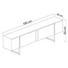 Set Mobilier Living Luxe, 2 piese, 180x30x50 cm - Antracit/Negru picture - 7