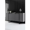 Set Mobilier Living Luxe, 3 piese, Antracit/Negru picture - 3