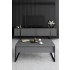 Set Mobilier Living Luxe, 3 piese, Antracit/Negru picture - 5