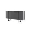 Set Mobilier Living Luxe, 3 piese, Antracit/Negru picture - 12