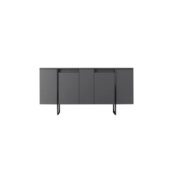 Set Mobilier Living Luxe, 3 piese, Antracit/Negru picture - 14