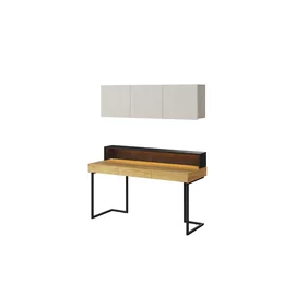 Set Mobilier pentru Copii, TEEN FLEX SET12A, 150x61x193 h cm,  Silk Flou/Stejar Hikory