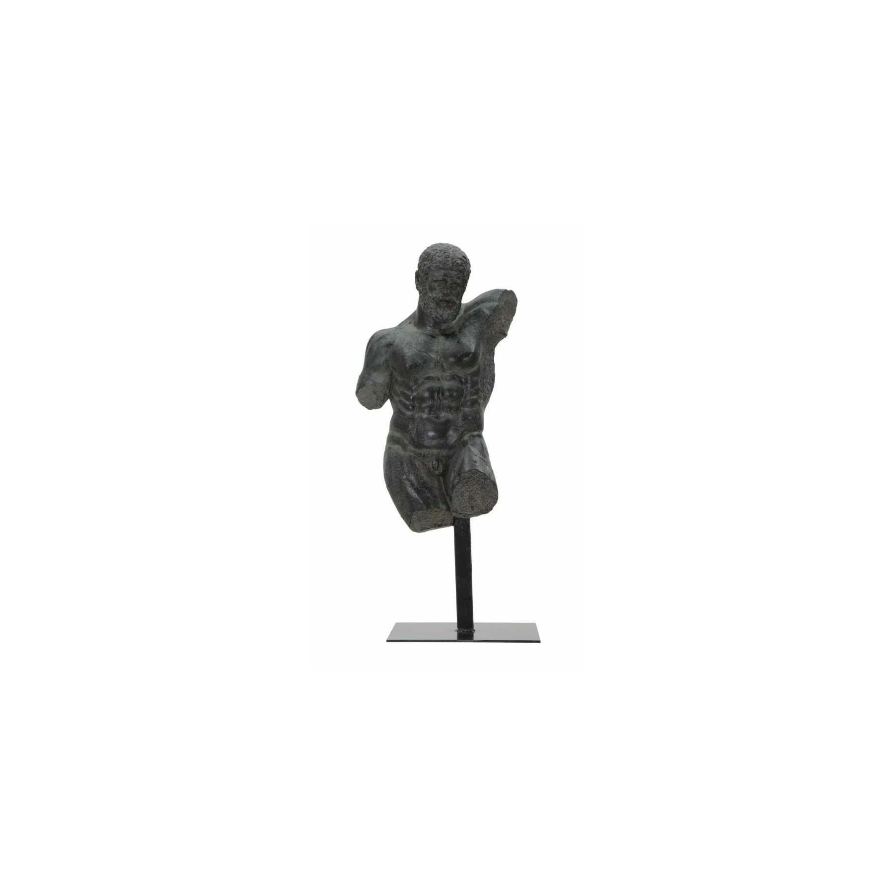 Statueta Roma1028, Negru, Poliresina si Metal, 57.5x26x22 cm