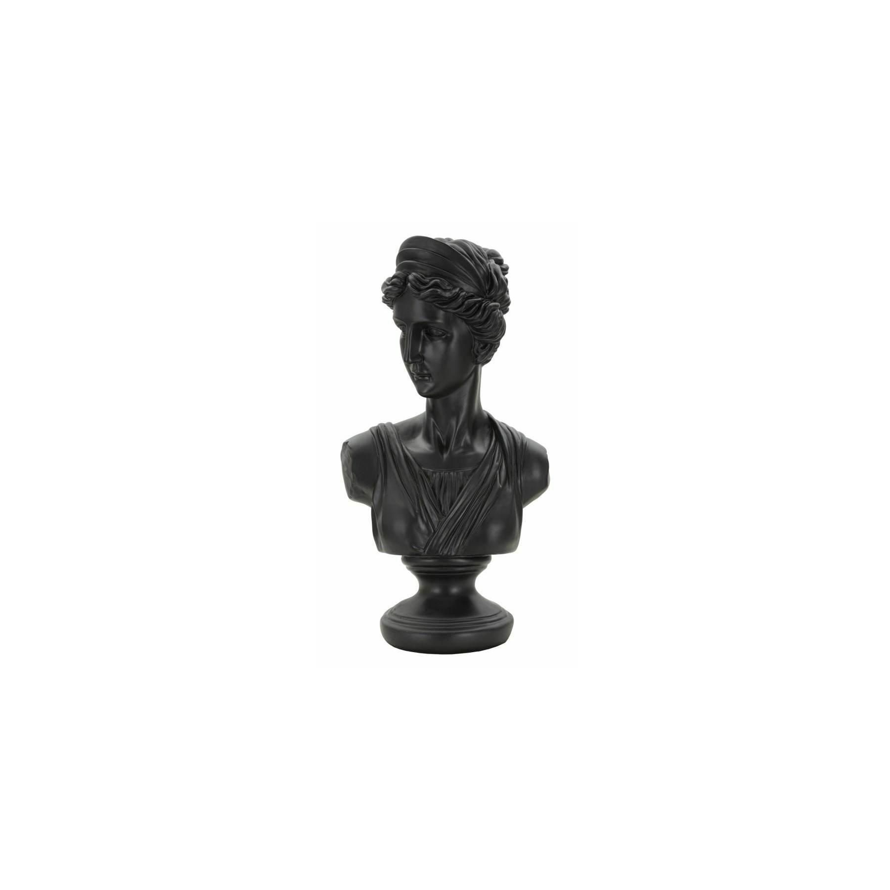 Statueta romana, Roma1066, Negru, Poliresina, 41x22x16 cm