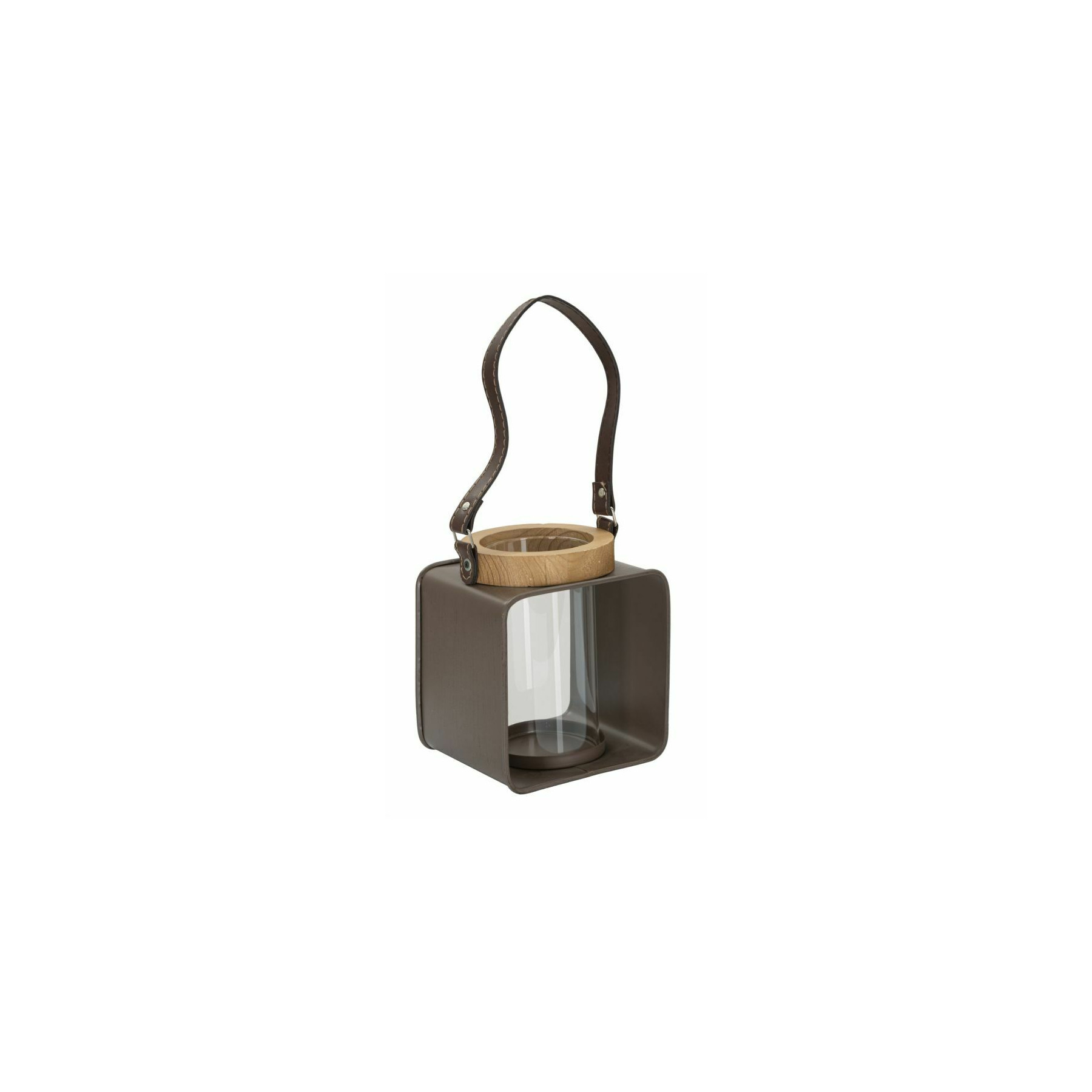 Suport lumanare, roma2517, multicolor, lemn de brad, metal, 18.5x16x13 cm