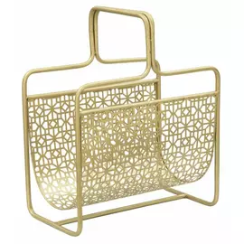 Suport reviste, Roma2339, Auriu, Metal, 44.5x37x22 cm