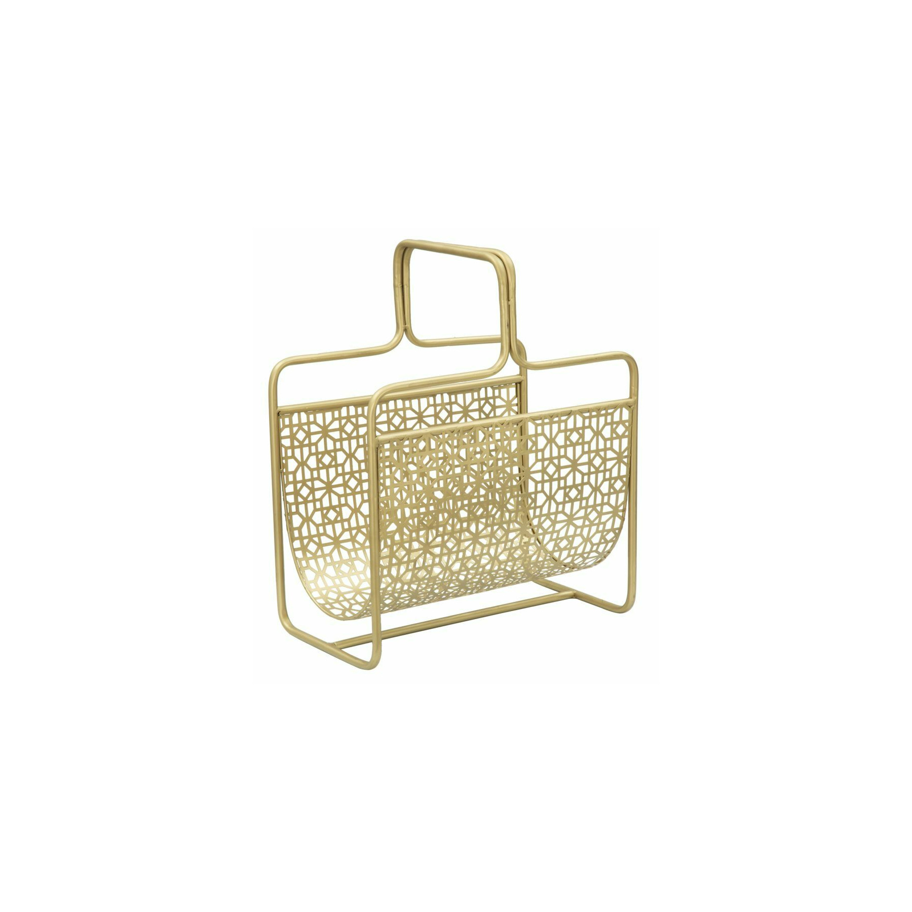 Suport reviste, roma2339, auriu, metal, 44.5x37x22 cm