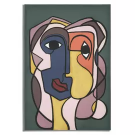 Tablou, Roma1368, Multicolor, Lemn de brad si Canvas, 90x60x3 cm