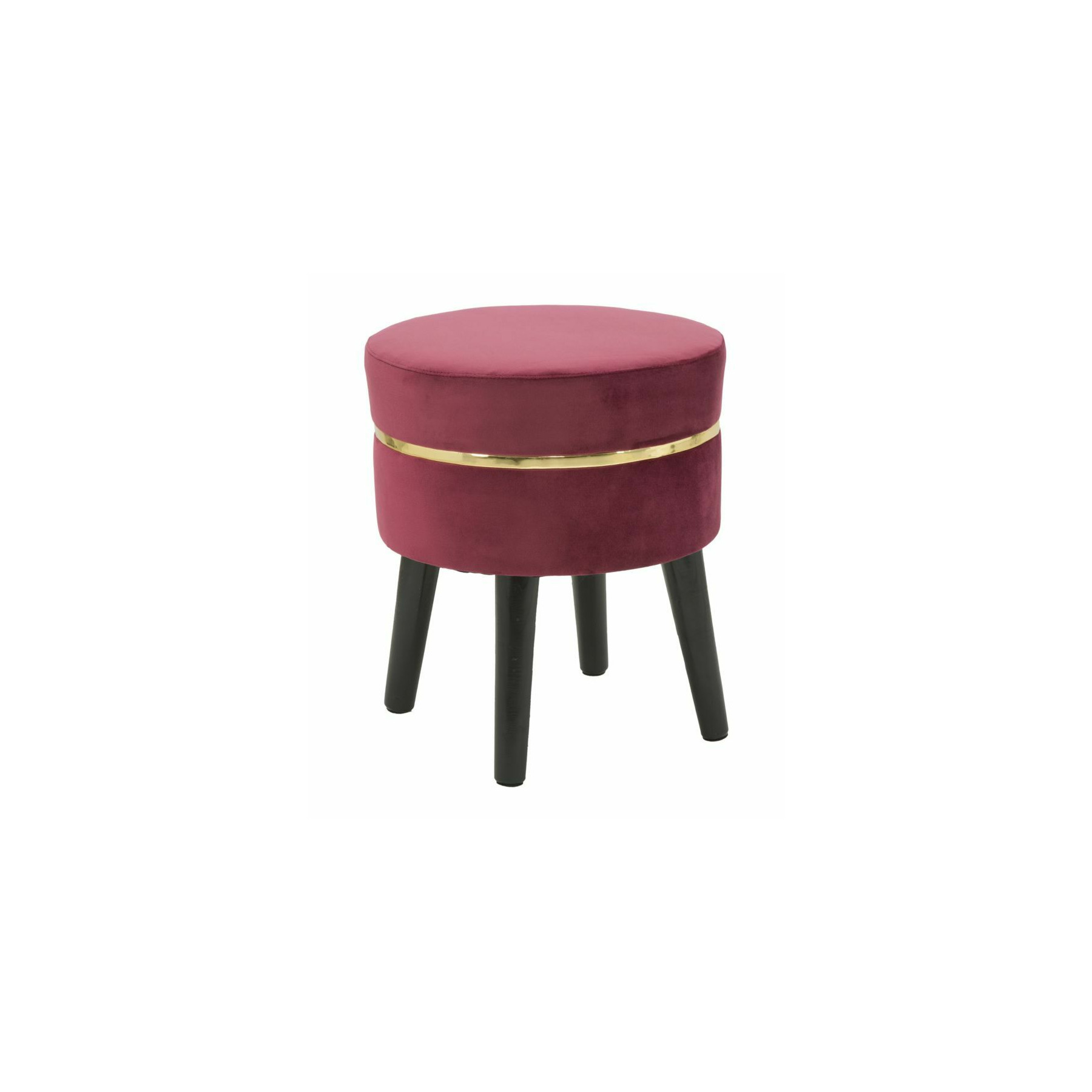 Taburet roma1838, catifea, bordo, 40.5x35x35 cm