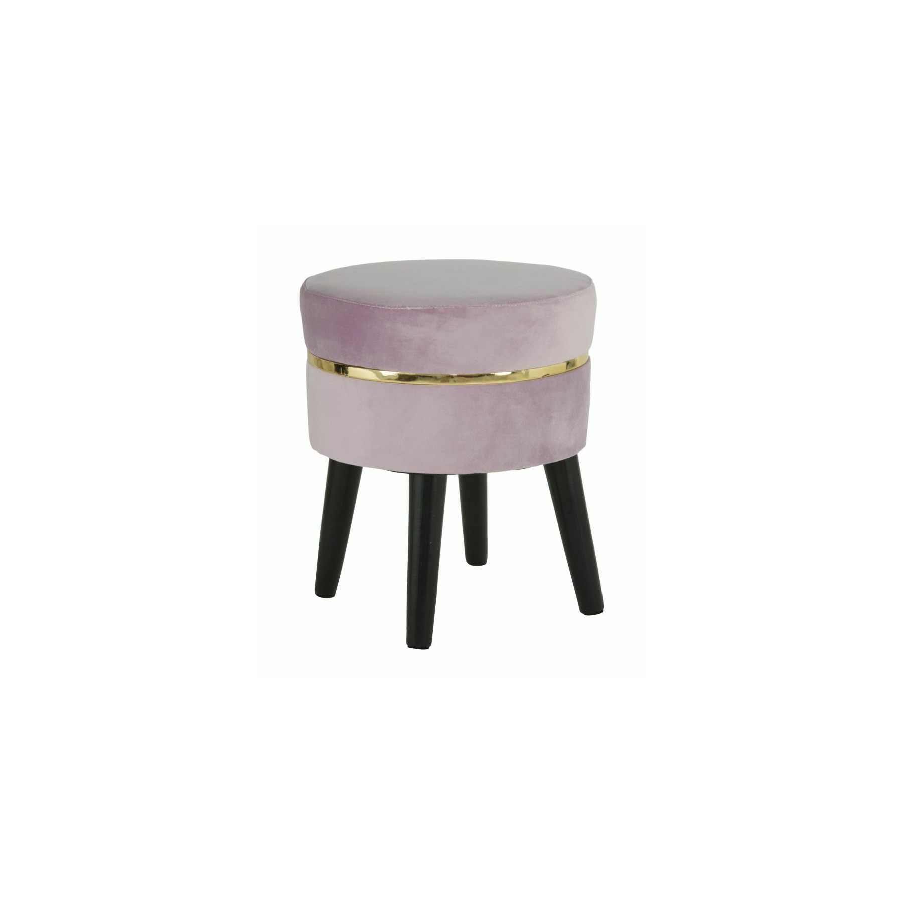 Taburet roma1840, catifea, roz, 40.5x35x35 cm
