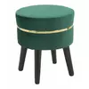 Taburet Roma1841, Catifea, Verde, 40.5x35x35 cm picture - 2