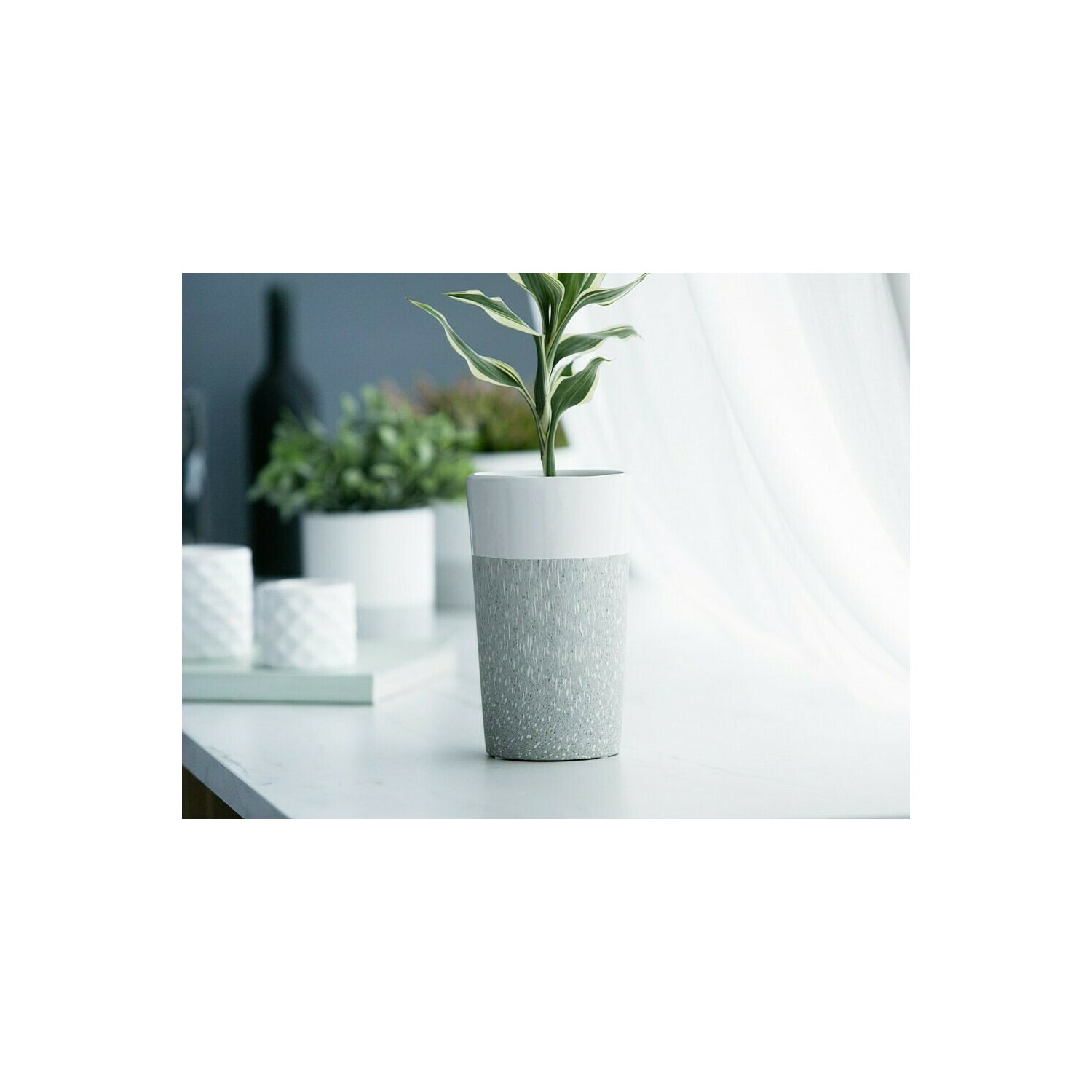 Vaza ceramica kalenda culoare granit 15 cm inaltime