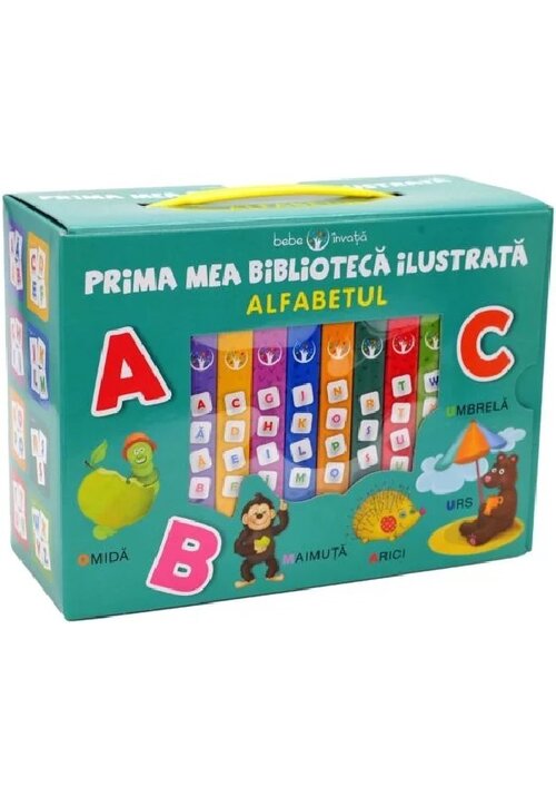 Bebe invata. Prima mea biblioteca ilustrata: Alfabetul. Cutie 8 carticele