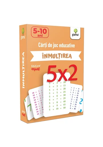 Carti de joc educative. Inmultirea