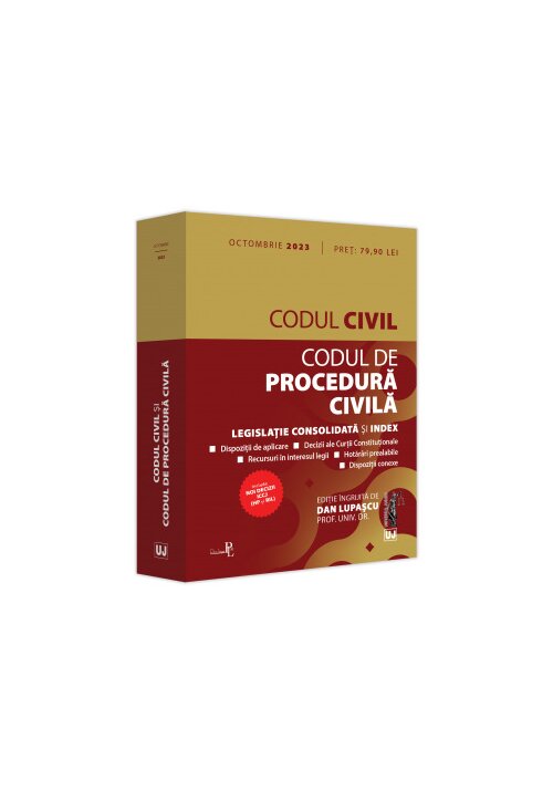 Codul civil și Codul de procedura civila: octombrie 2023