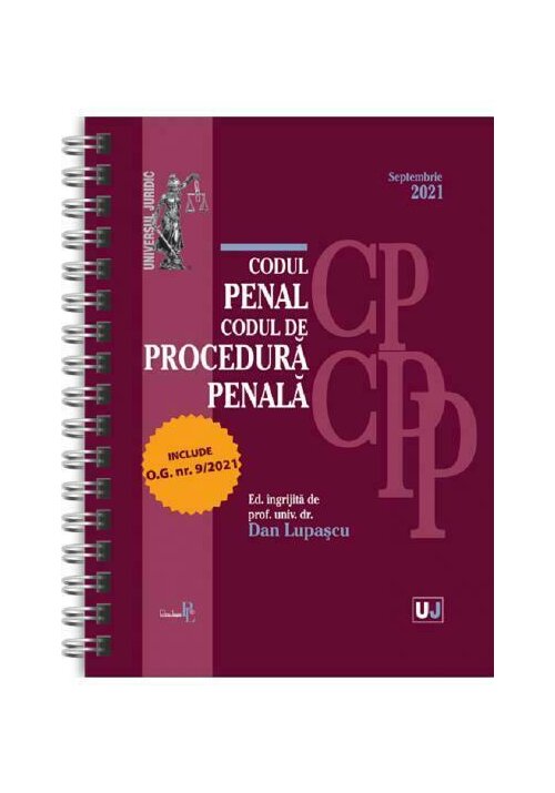 Codul penal. codul de procedura penala septembrie 2021