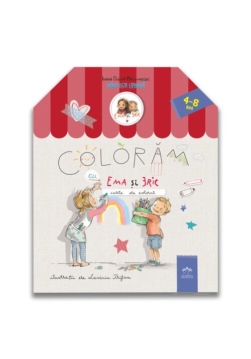 Vezi detalii pentru Coloram cu Ema si Eric: Carte de colorat
