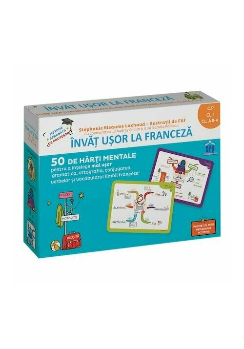 Invat usor la franceza - 50 de harti mentale. VOLUMUL I - CP, CLS. I, A II-A