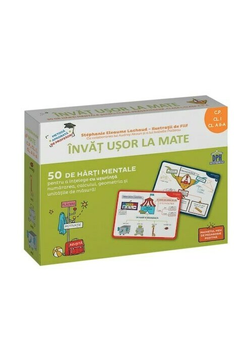 Invat usor la mate - 50 de harti mentale - VOLUMUL I - CP, CLS. I, A II-A