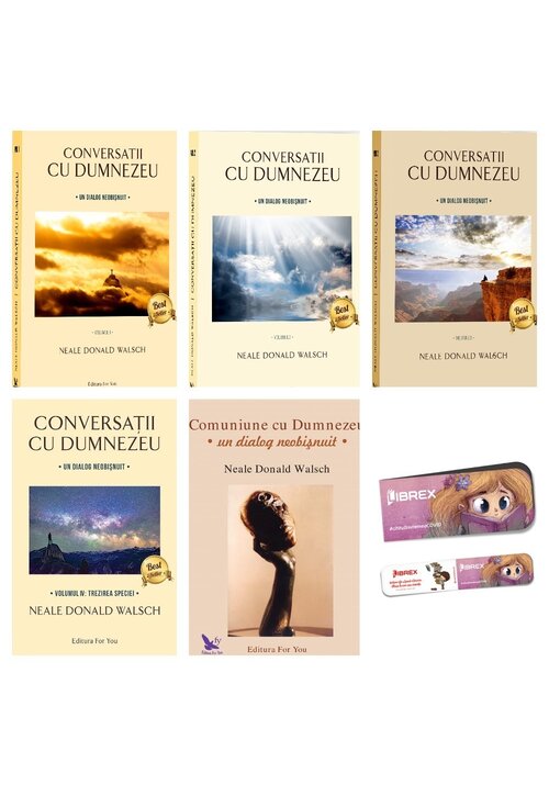 Pachet Conversatii cu Dumnezeu. Set 5 Volume + Semn de carte magnetic Carte poza 2022