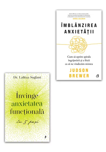 Pachet Invinge anxietatea functionala in 5 pasi + Imblanzirea anxietatii. Set 2 carti