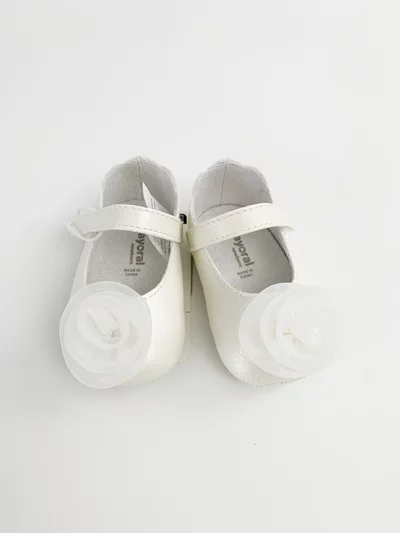 Balerini albi cu floricica - Mayoral