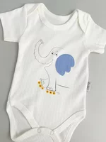 Body bebelus - alb cu elefantel picture - 3