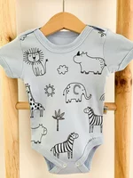 Body bebelus - bleu cu animalute picture - 3