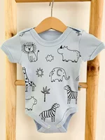 Body bebelus - bleu cu animalute picture - 1
