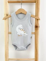 Body bebelus - bleu cu dinozaur picture - 1