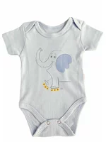 Body bebelus - bleu cu elefantel picture - 1