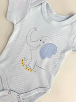 Body bebelus - bleu cu elefantel picture - 3