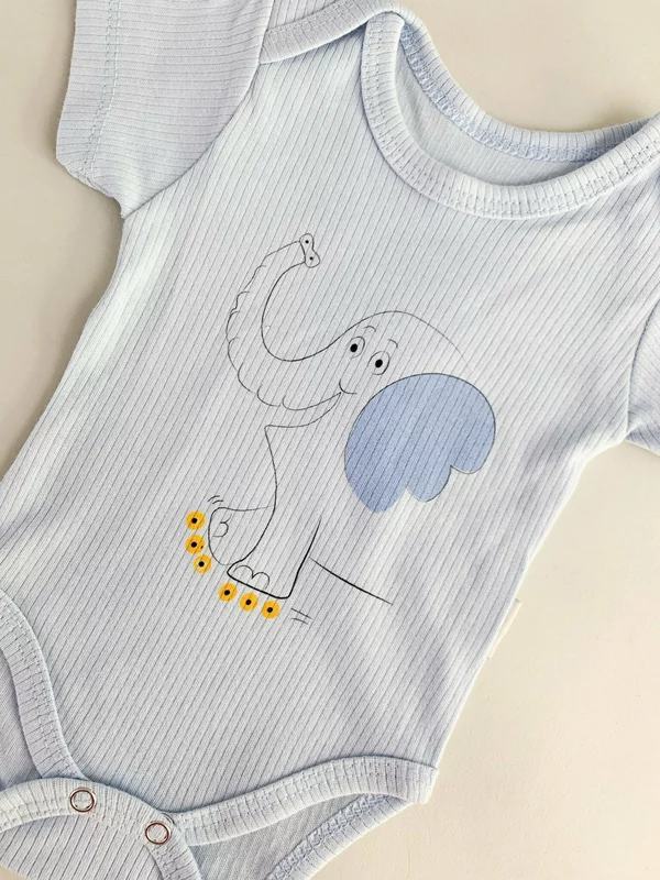 Body bebelus - bleu cu elefantel picture - 3