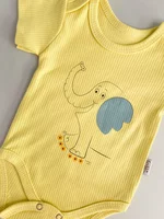 Body bebelus - galben cu elefantel picture - 2