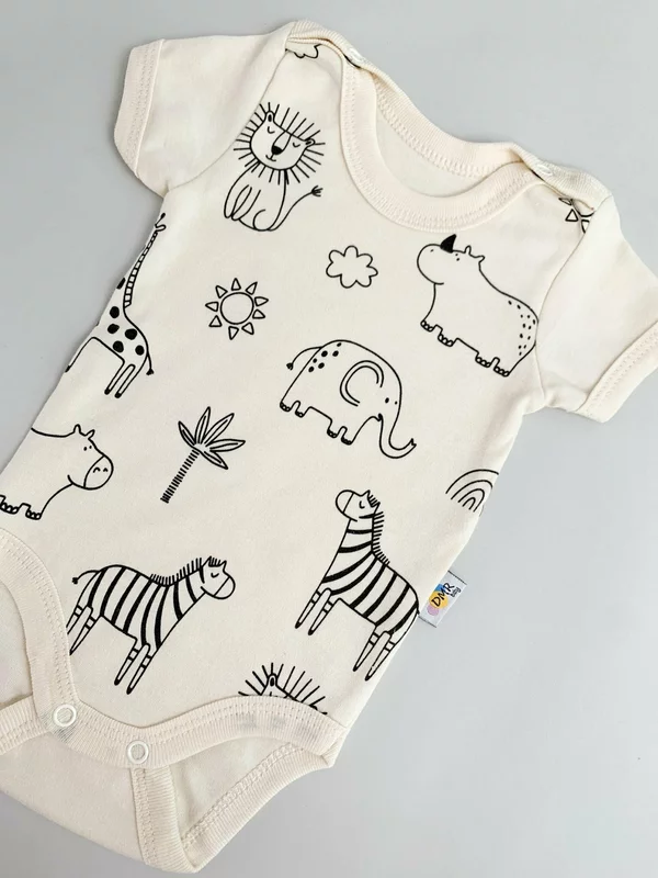 Body bebelus - ivoire cu animalute picture - 2