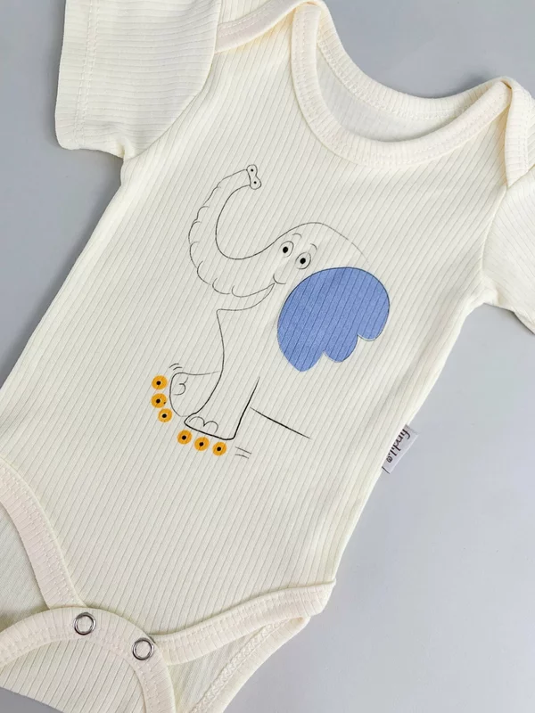 Body bebelus - ivoire cu elefantel picture - 2