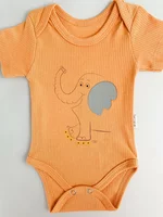 Body bebelus - portocaliu cu elefantel picture - 2
