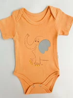 Body bebelus - portocaliu cu elefantel picture - 3