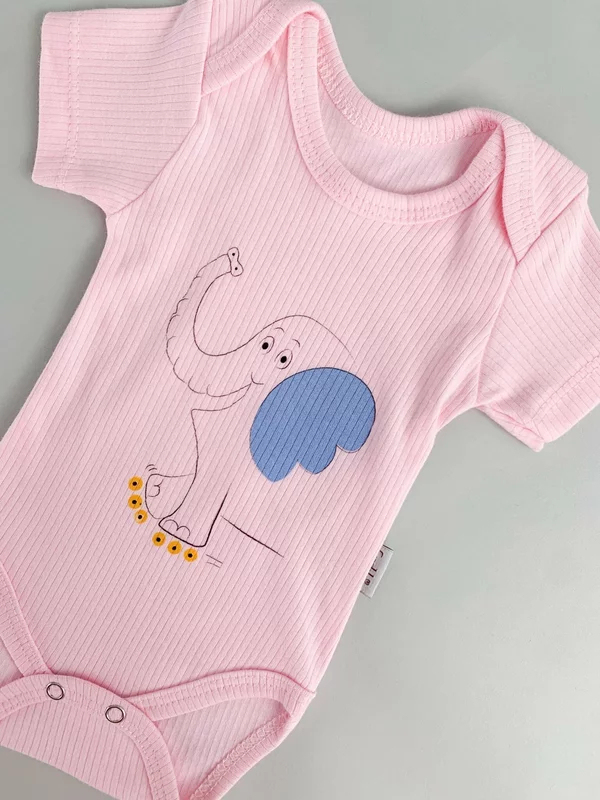 Body bebelus - roz cu elefantel picture - 3