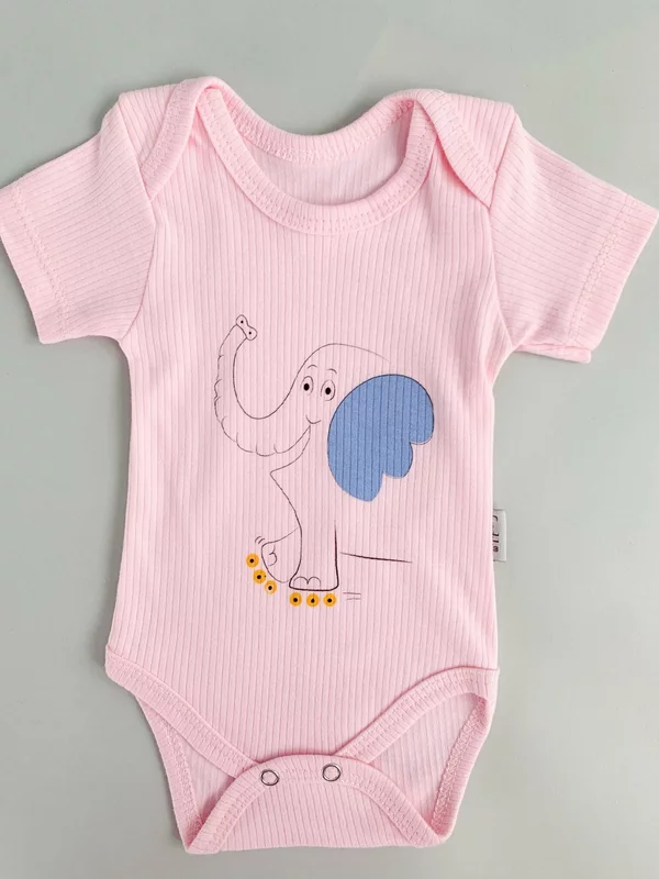 Body bebelus - roz cu elefantel picture - 2