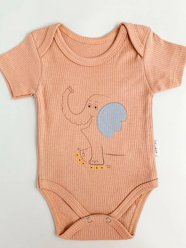 Body bebelus - roz somon cu elefantel picture - 4