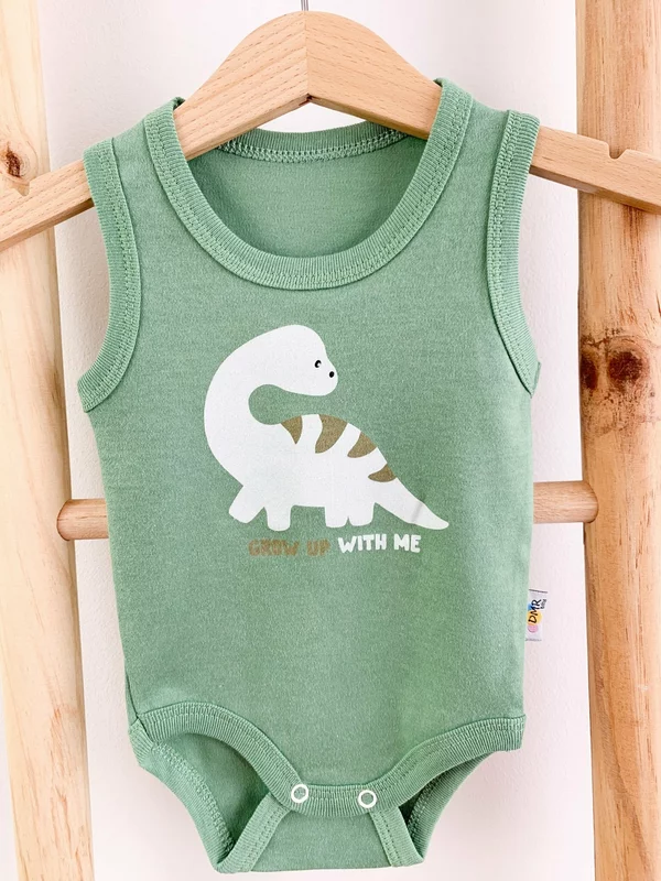 Body bebelus - verde cu dinozaur picture - 3